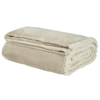 Κουβέρτα Fleece Υπέρδιπλη 220x240 Das Home 1187 Beige