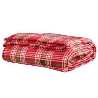 Κουβέρτα Fleece Υπέρδιπλη 220x240 Das Home 1361 Green-Red