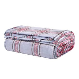 Κουβέρτα Fleece Υπέρδιπλη 220x240 Das Home 1362 Grey-Red