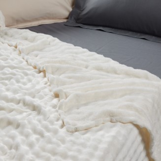 Κουβέρτα Bubble Fleece King Size 240x260 Das Home 1369 Ivory