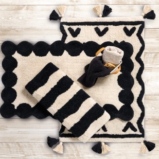 Ταπέτο Μπάνιου 50x80 Das Home 0767 Black-Ivory