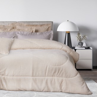 Κουβερτοπάπλωμα Sherpa Μονό 160x220 Das Home 1366 Ecru