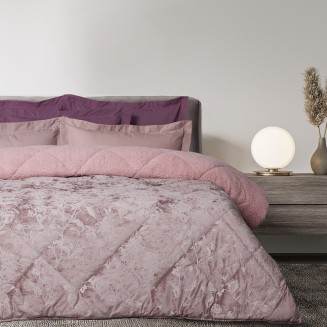 Κουβερτοπάπλωμα Velvet Sherpa Μονό 160x220 Das Home 1377 Nude