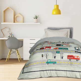 Κουβερτοπάπλωμα Μονό 160x220 Das Kids 4924 Grey