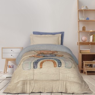 Κουβερτοπάπλωμα Μονό 160x220 Das Kids 4925 Beige,Grey