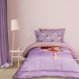 Κουβερτοπάπλωμα Μονό 160x220 Das Kids 4972 Pink-Purple