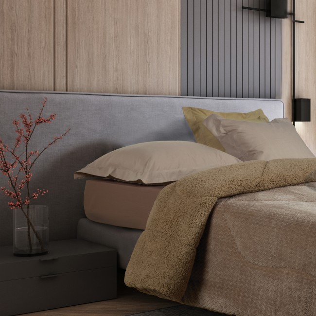 DAS HOME ΚΟΥΒΕΡΤΟΠΑΠΛΩΜΑ SHERPA ΥΠΕΡΔΙΠΛΟ 1367 TAUPE