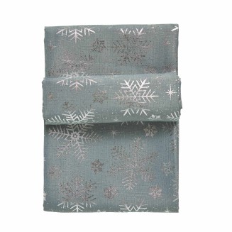 Τραπεζομάντηλο Χριστουγεννιάτικο 140x180 Das Home 714 Ασημί-Γκρί