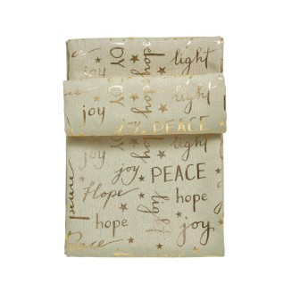 Τραπεζομάντηλο Χριστουγεννιάτικο 140x220 Das Home 715 Μπέζ-Χρυσό