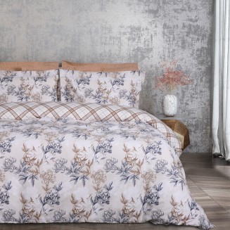 Σεντόνια Σετ Μονά Με Λάστιχο 120x200+35 Das Home Casual 5422 BlueTaupe
