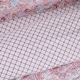 Σεντόνια Σετ Υπέρδιπλα 240x260 Happy Das Home 9669 Pink-Red