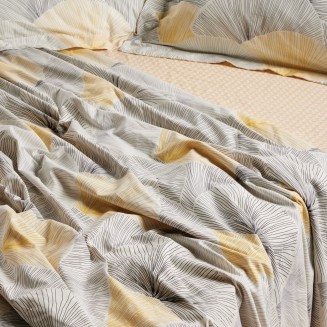 Σεντόνια Σετ Υπέρδιπλα 240x260 Das Home Happy 9683 Grey-Ochre