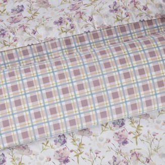 Σεντόνια Σετ King 260x280 Happy Das Home 9675 Ivory-Lilac