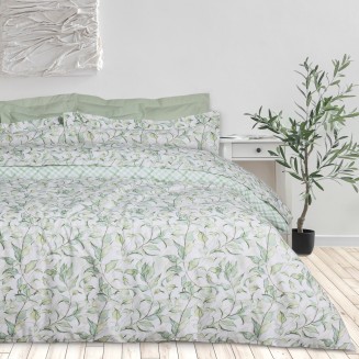 Σεντόνια Σετ Υπέρδιπλα 240x260 Daily Das Home 3173 Green-White