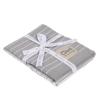 Ποτηρόπανα Σετ 2 Τεμαχίων 30x50 Das Home 0824 Grey-White