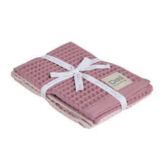 Ποτηρόπανα Σετ 2 Τεμαχίων 40x60 Das Home 803 Nude-Pink