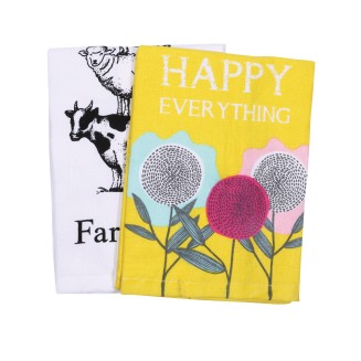 Σετ Ποτηρόπανα Κουζίνας 2 Τεμαχίων 40x65 Das Home 0640 Πολύχρωμο