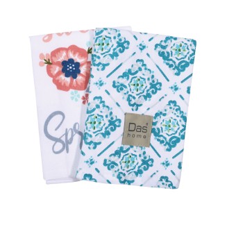 Σετ Ποτηρόπανα Κουζίνας 2 Τεμαχίων 40x65 Das Home 0641 Πολύχρωμο