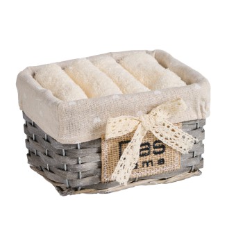 Σετ Πετσέτες 4 Τεμαχίων Das Home Soft 4000 Ecru