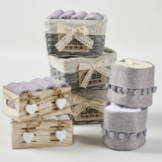 Σετ Πετσέτες 4 Τεμαχίων Das Home Soft 4010 Ecru
