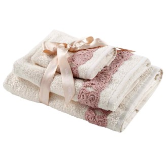 Σετ Πετσέτες 3 Τεμ. Das Home Soft Daily 0733 Εκρού