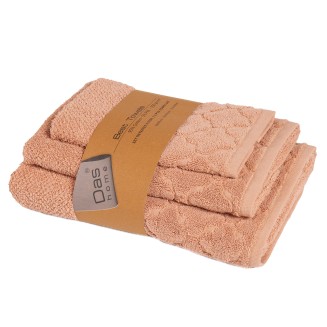 Πετσέτα Σετ 3 Τεμαχίων Das Home Best 793 Salmon