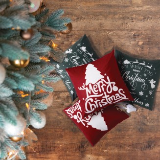 Χριστουγεννιάτικο Μαξιλάρι Φιγούρας 45x45 Das Home 770 Red