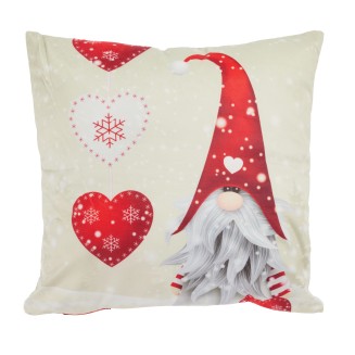 Μαξιλάρι Φιγούρας 45x45 Christmas Das Home 0855 Ivory-Red