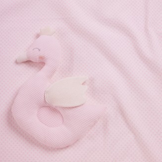 Κουβέρτα Πικέ Αγκαλιάς 75x100 Das Home Baby Relax 4956 Pink-White