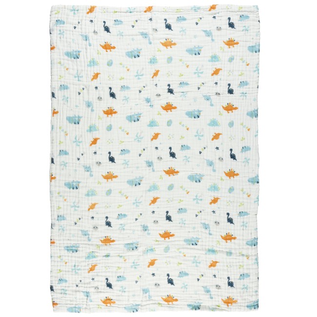 DAS BABY ΚΟΥΒΕΡΤΑ-ΜΟΥΣΕΛΙΝΑ 105X150 RELAX 6623 ΛΕΥΚΟ, ΜΠΛΕ, ΠΟΡΤΟΚΑΛΙ