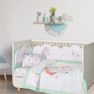 Πάπλωμα Κούνιας 110x150 Das Home Baby Fun Digital 4919 Mint-Pink-White