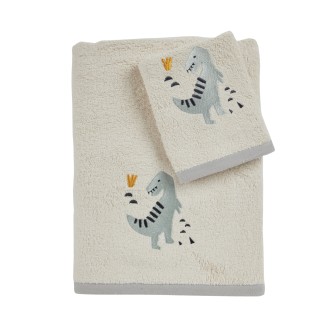 Πετσέτες Σετ 2 Τεμαχίων Κεντητές Das Home Fun 4977 Mint-Taupe