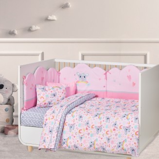 Σεντόνια Σετ Κούνιας 130x170 Das Home Baby Fun 4934 Grey-Pink