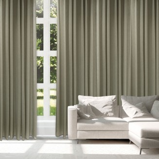 Κουρτίνα Με Κρίκους 300x265 Das Home 2222 Χακί