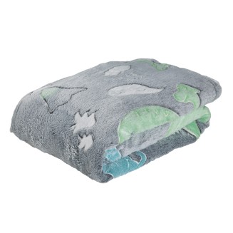 Κουβέρτα Fleece Λίκνου 80x110 Das Home Baby Relax 4865 Γκρί-Μπλέ-Πράσινο