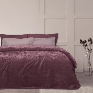 Κουβέρτα Velour Υπέρδιπλη 220x240 Das Home 1347 Ροδί