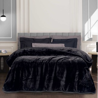 Κουβέρτα Velour Υπέρδιπλη 220x240 Greenwich Polo Club 3440 Μαύρο