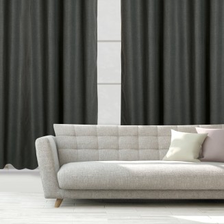 Κουρτίνα Με Κρίκους 140x270 Das Home 2261 Γκρί Σκούρο