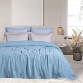 Κουβέρτα Ζακάρ Υπέρδιπλη 220x240 Das Home 0489 Μπλέ