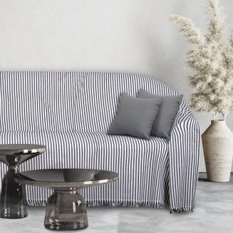 Ριχτάρι Τριθέσιος 180x300 Das Home 0253 Εκρού-Μαύρο