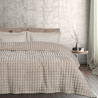 Κουβέρτα Fleece Μονή 160x220 Das Home 1357 Taupe