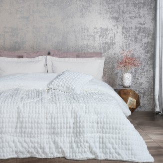 Κουβερτοπάπλωμα Υπέρδιπλο 220x240 Das Home Sherpa 1176 White