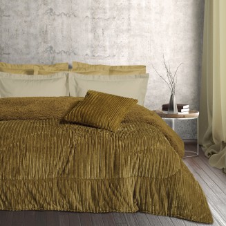 Κουβερτοπάπλωμα Υπέρδιπλο 220x240 Das Home Sherpa 1180 Olive