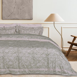 Παπλωματοθήκη Σετ Υπέρδιπλη 220x240 Das Home Executive 1688 Taupe