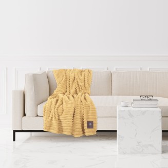 Κουβέρτα Fleece Καναπέ 130x170 Greenwich Polo Club 3488 Ochre
