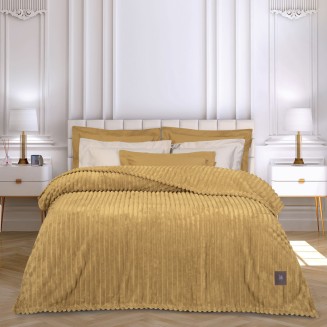 Κουβέρτα Fleece Μονή 160x220 Greenwich Polo Club 3488 Ochre