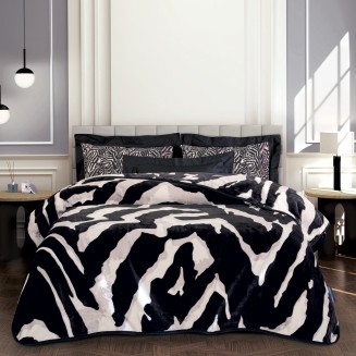 Κουβέρτα Velour Υπέρδιπλη 220x240 Greenwich Polo Club 2217 ΕΜΠ Black-Taupe