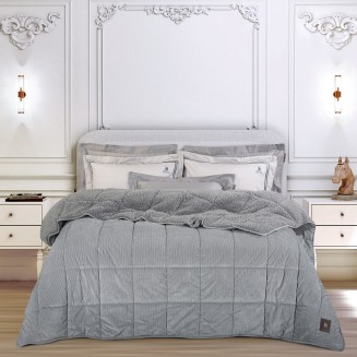 Κουβερτοπάπλωμα Υπέρδιπλο 220x240 Greenwich Polo Club Sherpa 3480 Grey