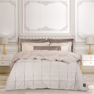 Κουβερτοπάπλωμα Υπέρδιπλο 220x240 Greenwich Polo Club Sherpa 3481 Taupe