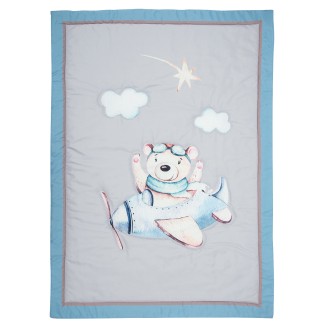 Πάπλωμα Κούνιας 110x150 Greenwich Polo Club Βaby 8851 Beige-Blue-Grey